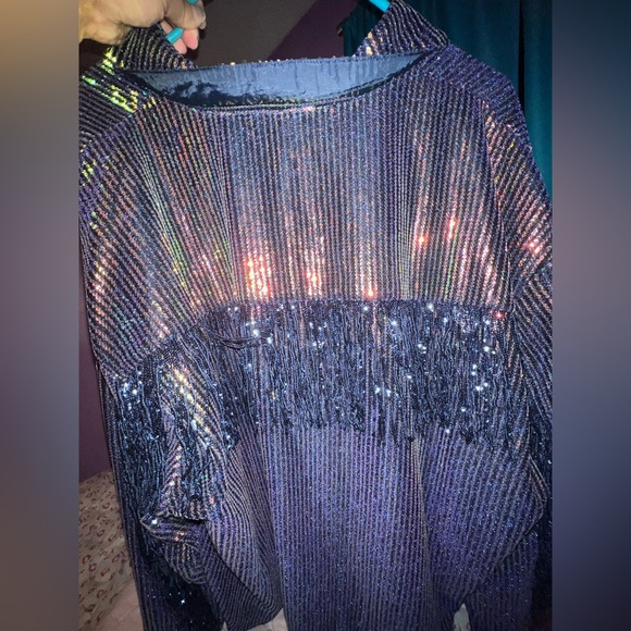Sequin Fringe Button Up - Picture 9 of 9